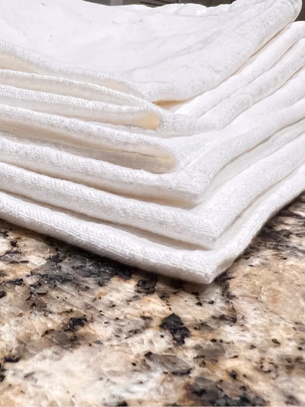 Pottery Barn Set of 6 Cotton Dinner Napkins 20x20 White Beige Farmhouse 1 Extra